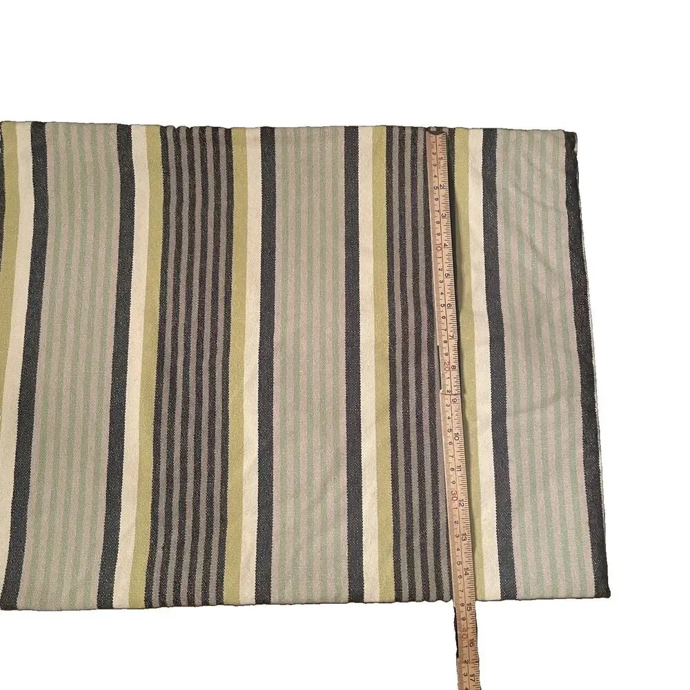Set IKEA RAGNBORG Striped Lumbar Pillow Rectangle Covers Green Grey Earthy MCM